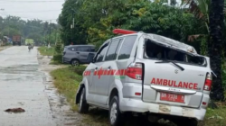Ambulans Desa Giti Kabun Kecelakaan Saat Hindari Sepeda Motor, Tidak Ada Korban Jiwa