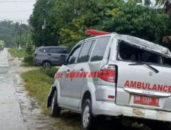 Ambulans Desa Giti Kabun Kecelakaan Saat Hindari Sepeda Motor, Tidak Ada Korban Jiwa