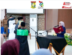 Wakili Bupati, Misharti Lantik 35 PTP dan Pejabat Administrator di Lingkungan Pemkab Kampar