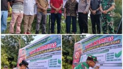 Cegah Karhutla, Polsek Kampar Gandeng Masyarakat Teken Pakta Integritas dan Pasang Spanduk di Wilayah Rawan