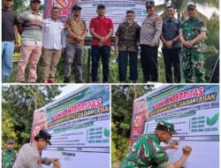 Cegah Karhutla, Polsek Kampar Gandeng Masyarakat Teken Pakta Integritas dan Pasang Spanduk di Wilayah Rawan